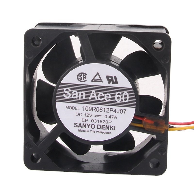 Original Sanyo 24V 48V DC12v 0.47a EC AC 60X60X25MM 6025 6cm 4-wire Pwm High air Volume Inverter 109R0612P4J07 Cooling Fan